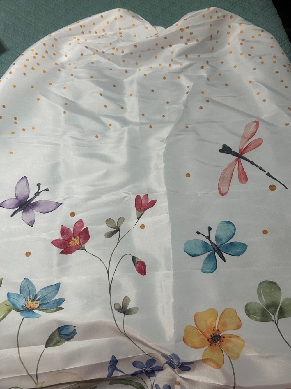 Backdrop banner-Floral Butterfly White Duvet Cover - Soft Watercolor Print